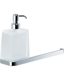 Colombo Bathware zeepdispenser+handdoekhouder TIME croom+glas