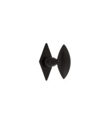 CDF - Création du Fer deurknop ovaal draaibaar 60mm verouderd ijzer zwart