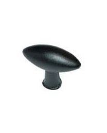meubelknop ovaal zwart ijzer 36mm