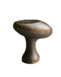 Fama meubelknop ovaal 28mm klein donker brons verouderd
