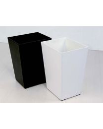 Colombo Bathware papiermand/vuilbak open BLACK & WHITE wit leder