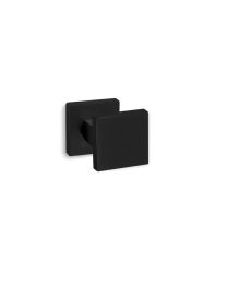 Convex deurknop vierkant draaibaar met rozet mat zwart