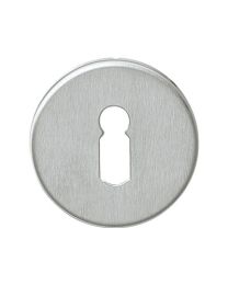 Intersteel sleutelplaat rond plat verdekt inox mat