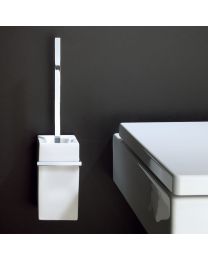 Decor Walther toiletborstel muur H44xB11xD10.5cm croom+porselein wit