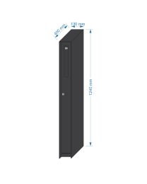 Albo brievenbus FENIX 536 H124xB13xD40cm klep 33x4cm vooraan mat zwart