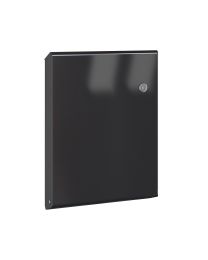 Serafini brievenbuskast SLIM mat zwart RAL 9005fs 42x30x7,5cm