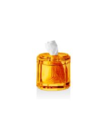 Decor Walther tissuebox Ø15xH15cm kristalglas amber geel