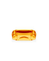 Decor Walther zeepbakje los vierkant H2,5xB12xD12cm kristalglas amber geel