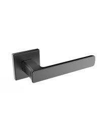 DnD deurkruk FOLD vierkante rozet+sleutelplaat BB zwart