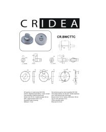 Cridea wc-garnituur modern BASIC knop+rozet Ø50x8mm mat wit