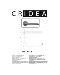 Cridea deurkruk "L" BASIC afgerond Ø16mm ronde rozet 4mm mat wit