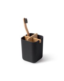 Lexon tandenborstelbeker LEXON ZEN cup bamboo bamboo+zwart