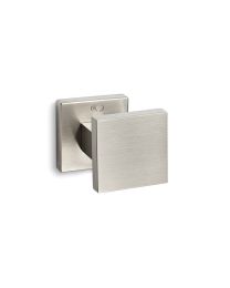 Convex deurknop vierkant draaibaar rozet+slplaten nikkel mat