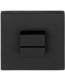 Formani toiletgrendel vierkant knop/plaat dun 8mm zwart mat