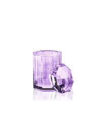Decor Walther container met deksel Ø9xH14 kristalglas violet