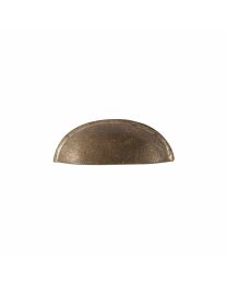 Pure schelpgreep/meubelschelp 64mm ruw brons