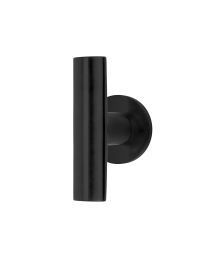 Formani deurknop/kastknop vast "T" op rozet Ø25mm INC mat zwart PVD