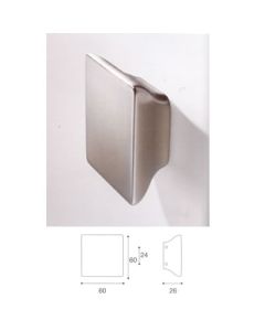 Confalonieri meubelknop nikkel mat vierkant 60x60mm