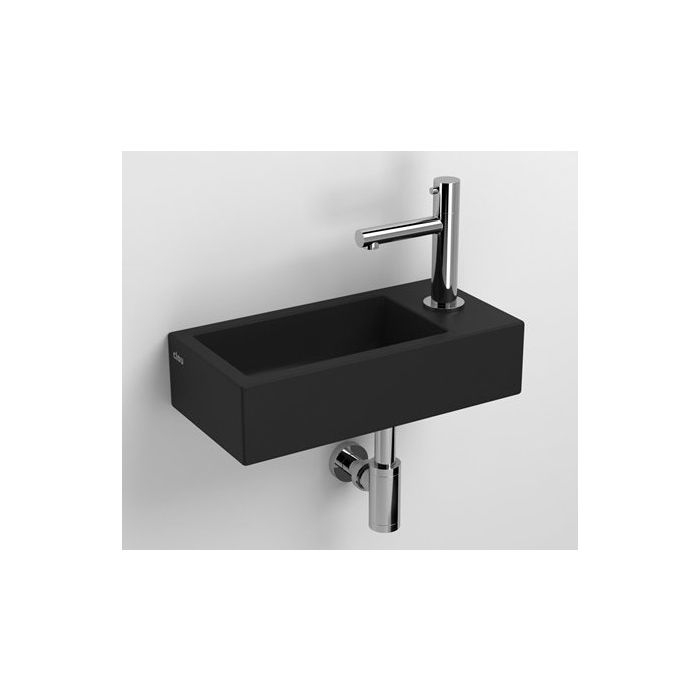 module Merchandiser doorgaan met lavabo/fontein FLUSH 3 rechts B36xD18xH9cm mat zwart gemakkelijk online  bestellen? | Novia