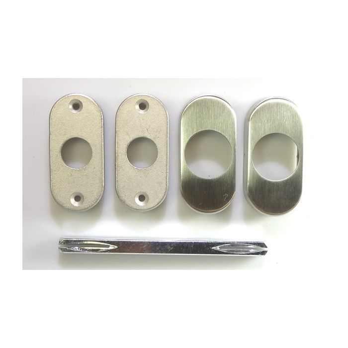 Tochi boom Stijg verraad bevestiging+rozet deurknop draaibaar ovaal inox mat /set gemakkelijk online  bestellen? | Novia